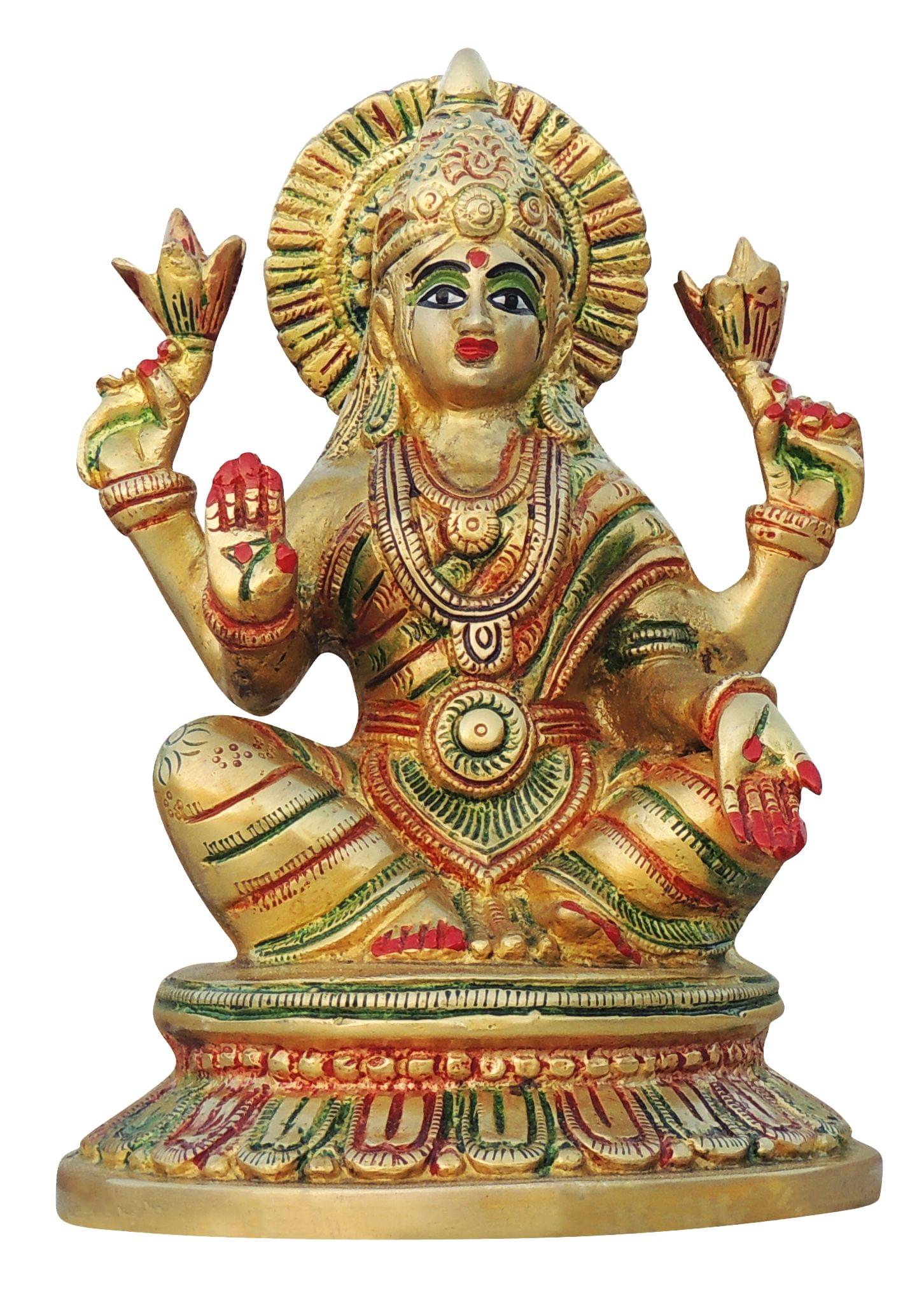 Brass Lakshmi — 8"