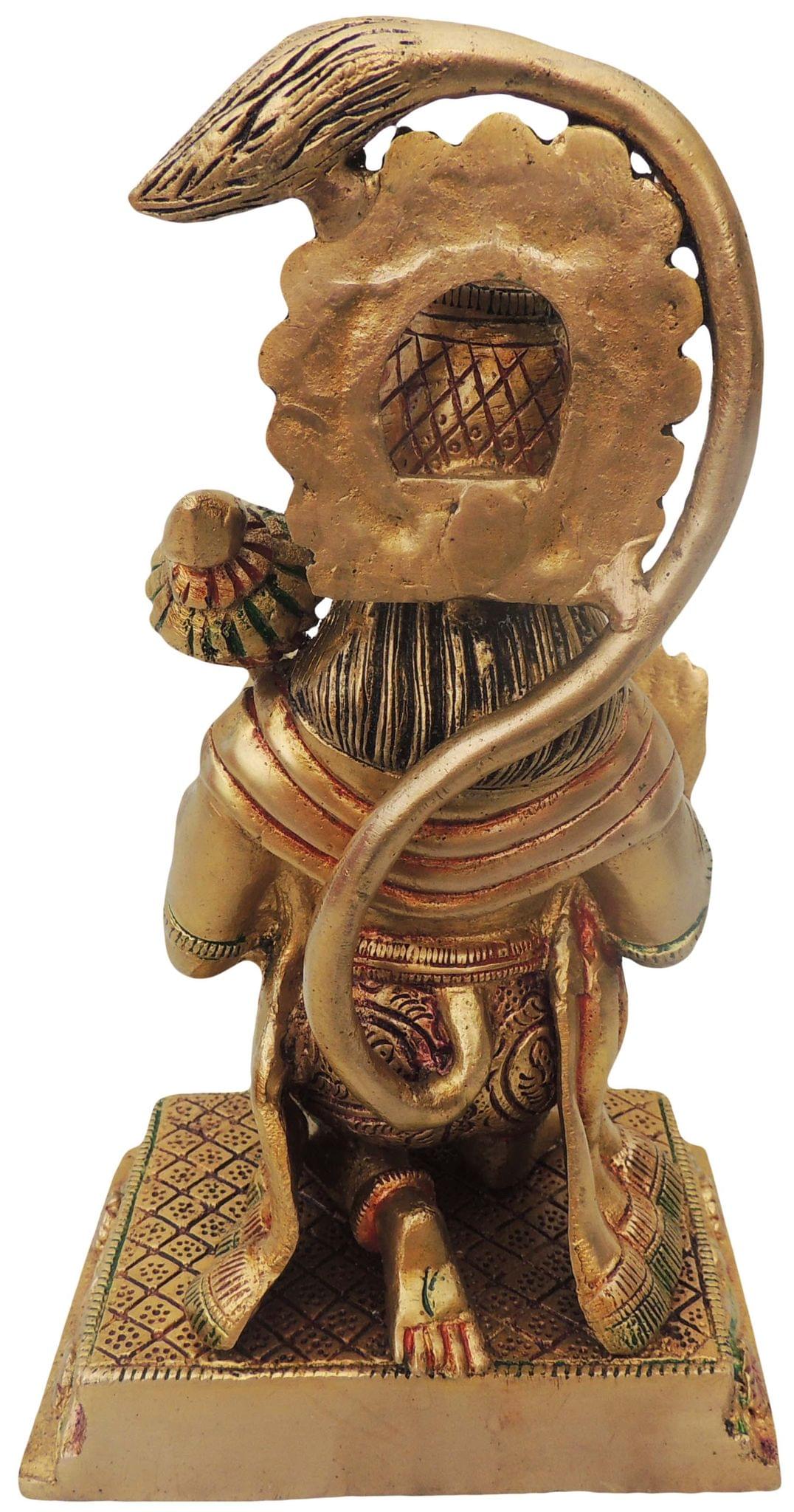 Brass Hanuman, Sitting — 9"