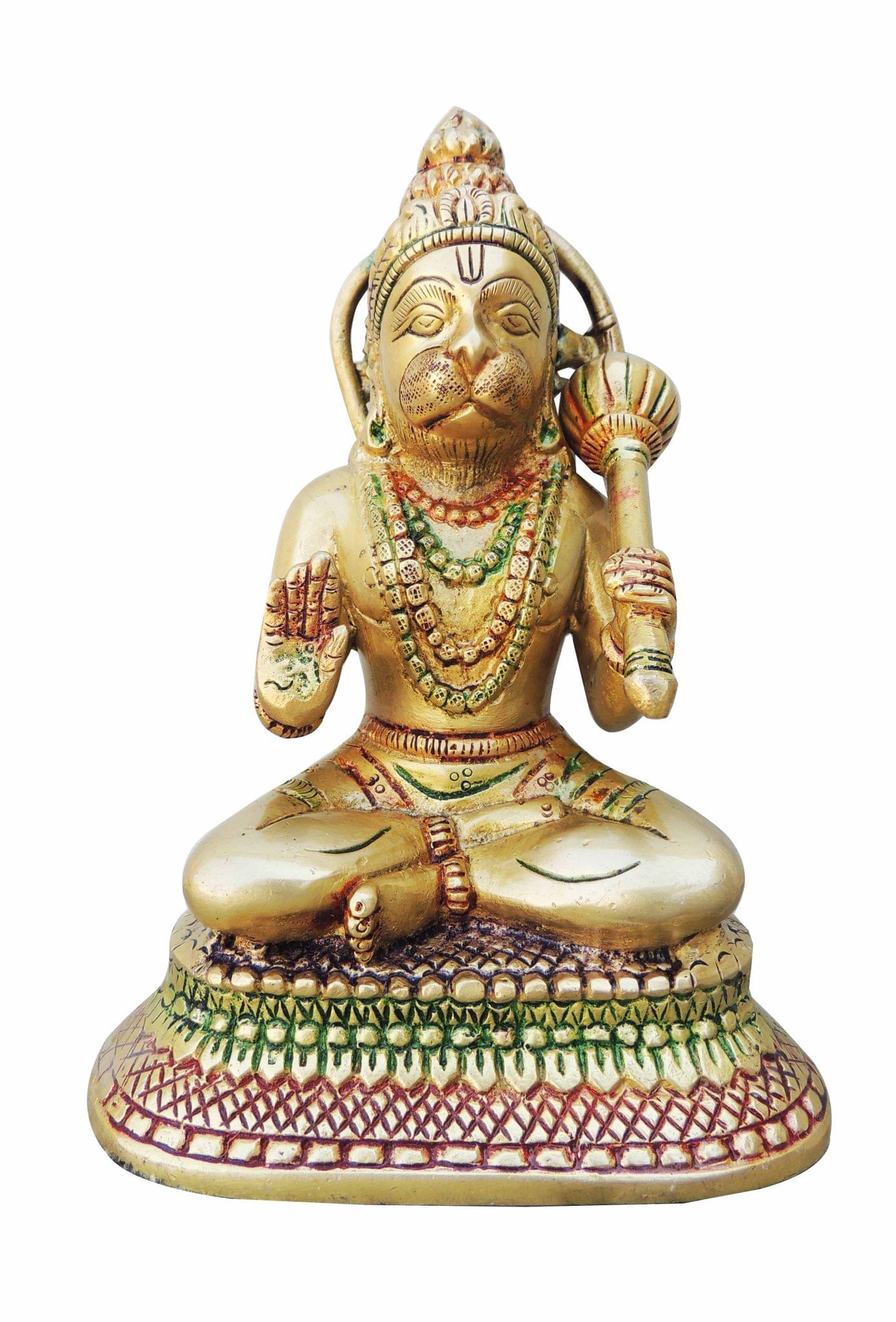 Brass Hanuman — 7.3"