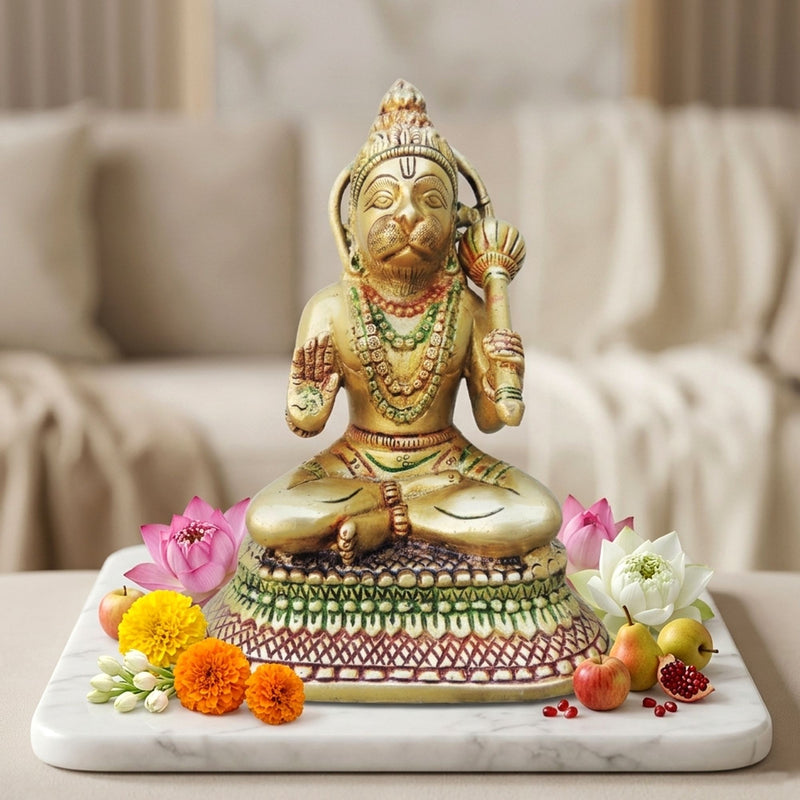 Brass Hanuman — 7.3"