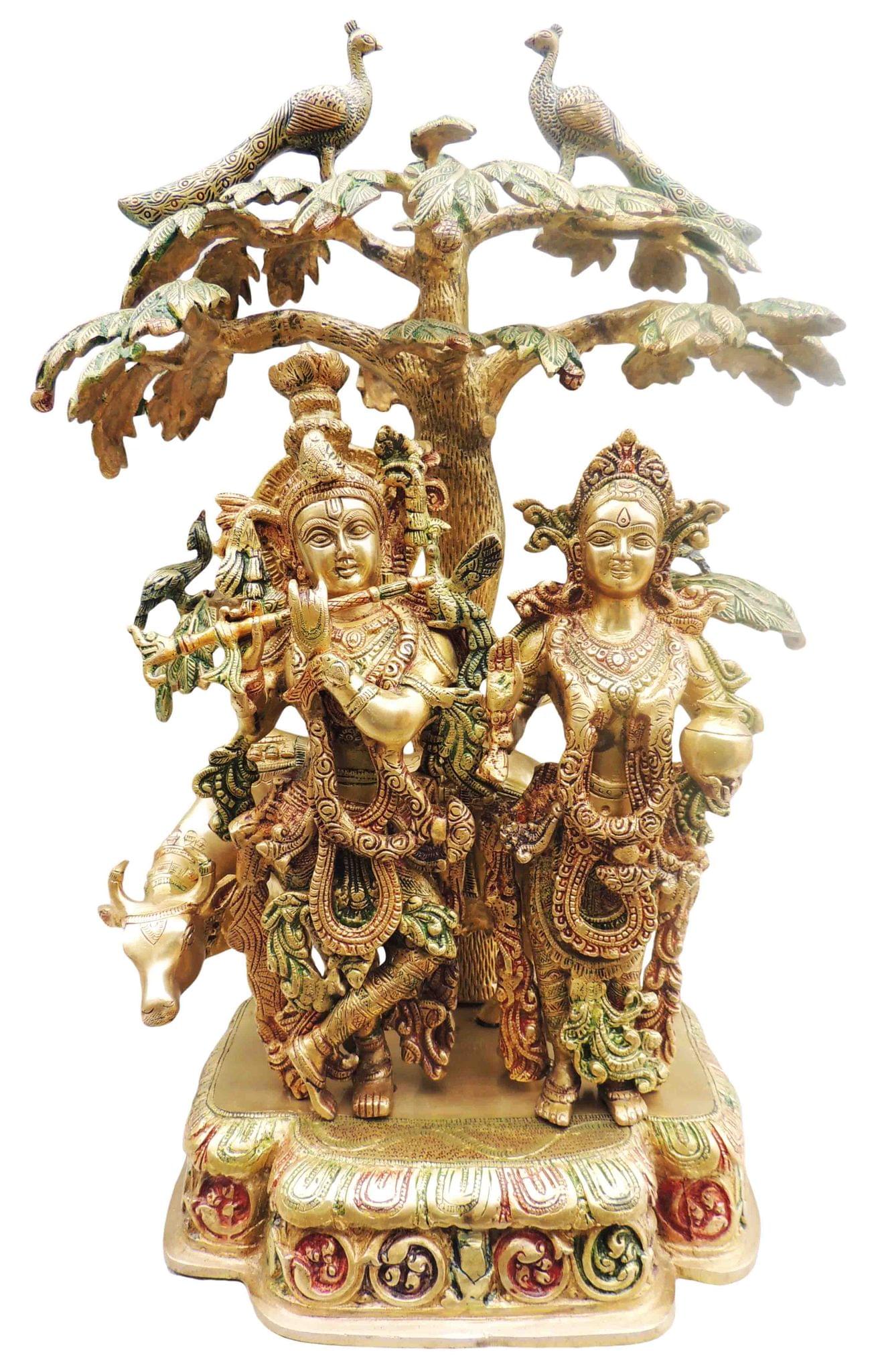 Brass Radha-Krishna — 24"