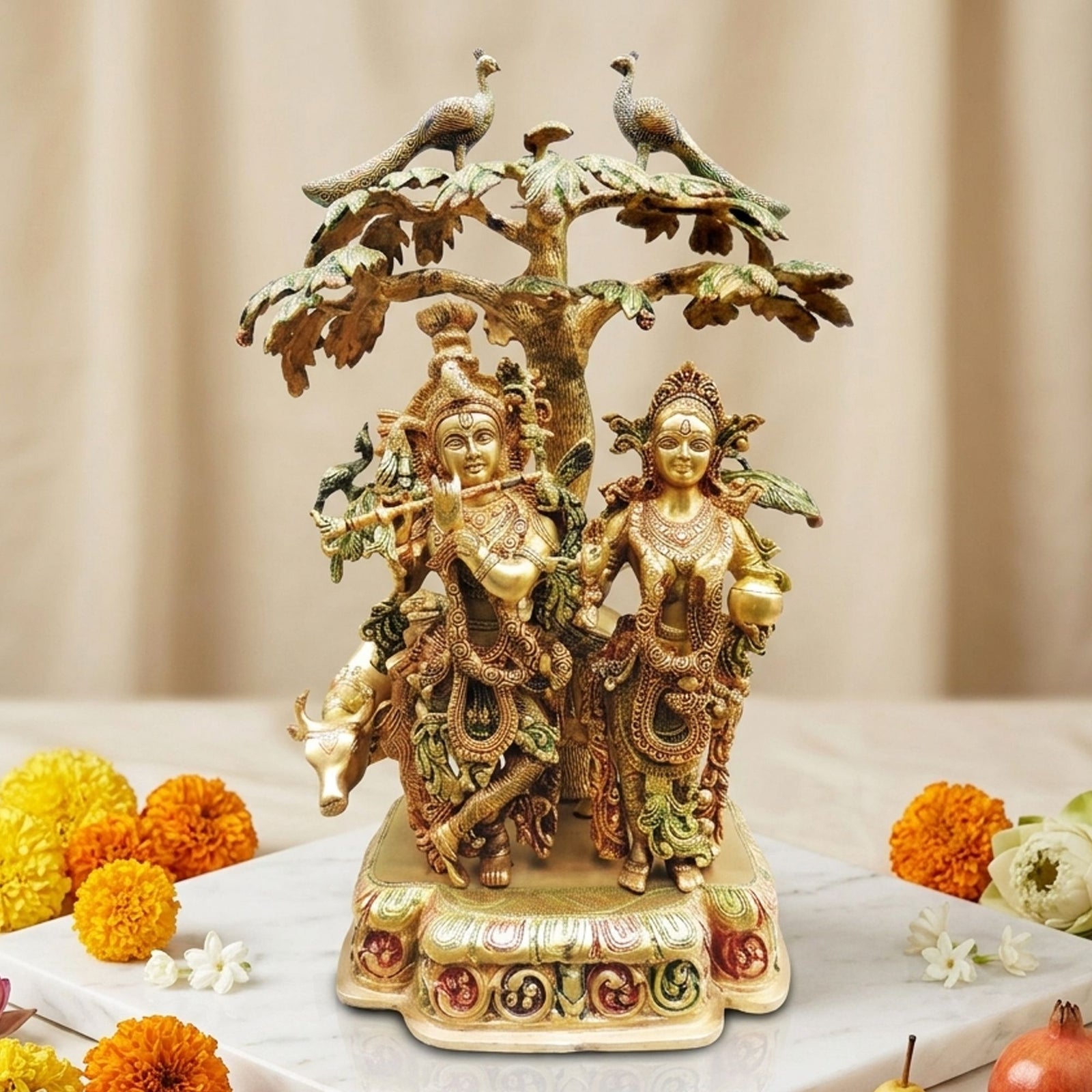 Brass Radha-Krishna — 24"