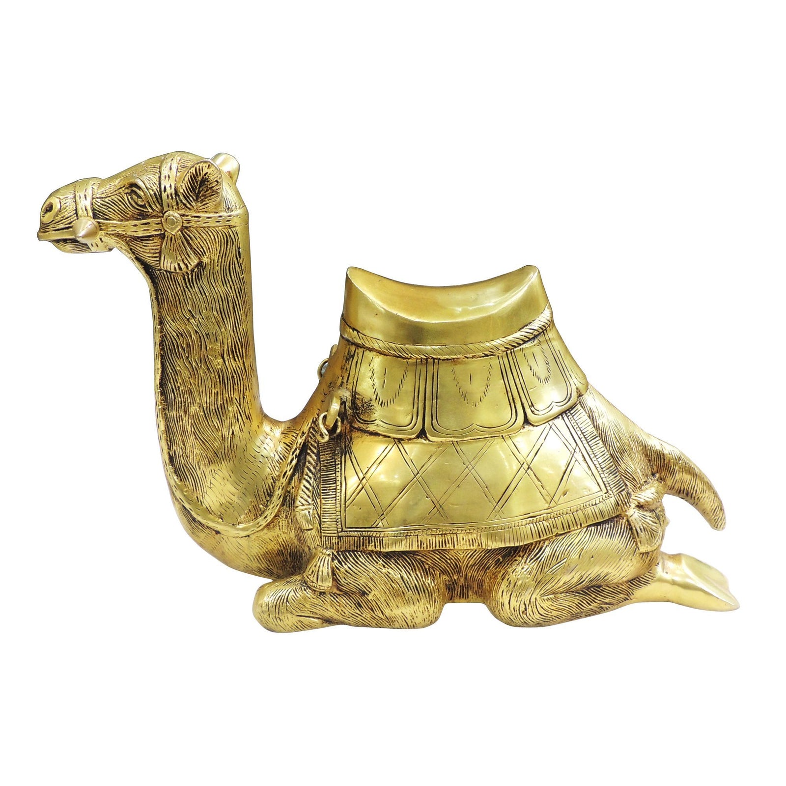 Brass Camel Sitting — 9.5"