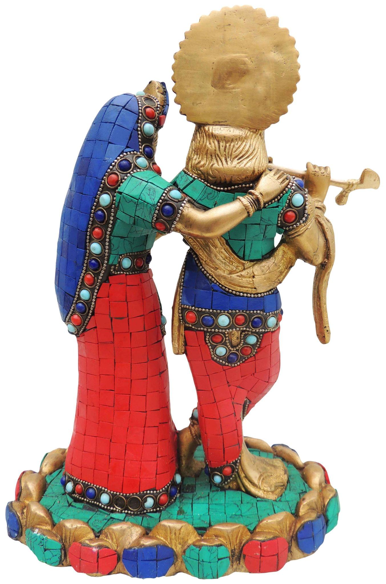 Brass Radha-Krishna — 11"
