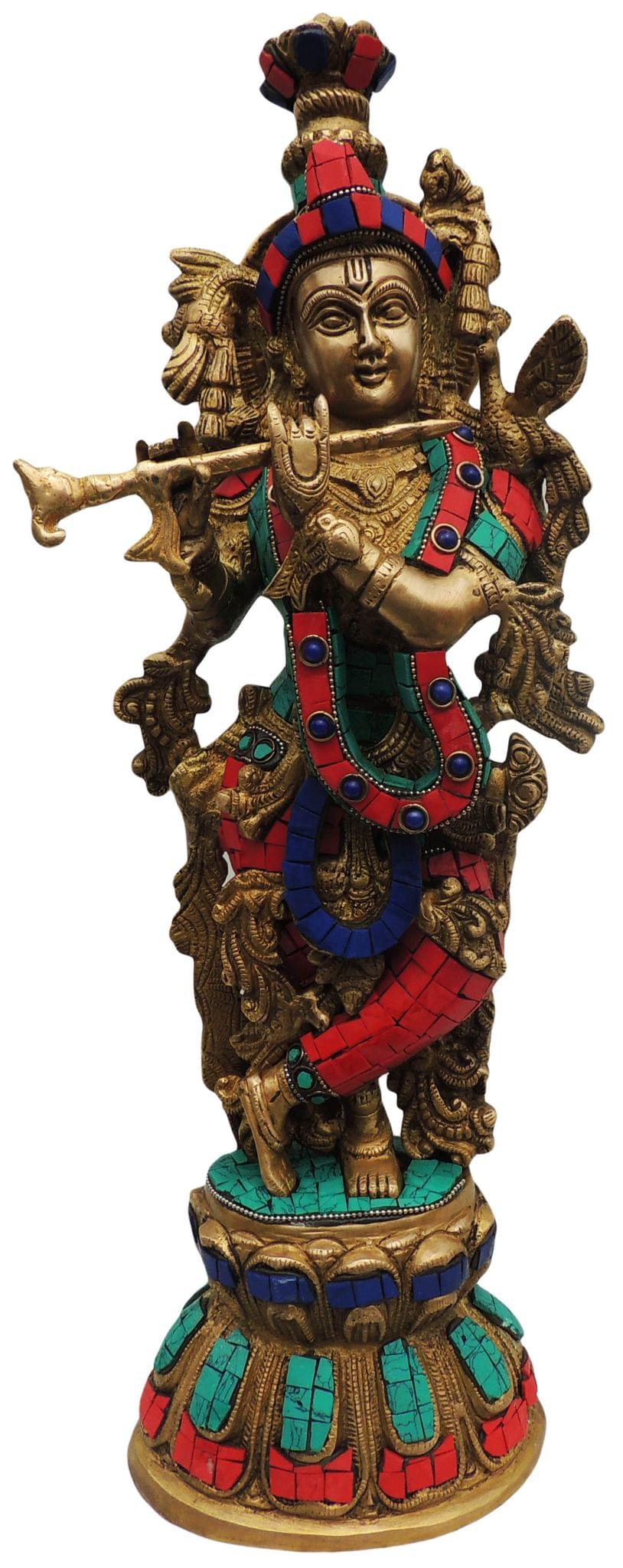 Brass Krishna — 18.5"