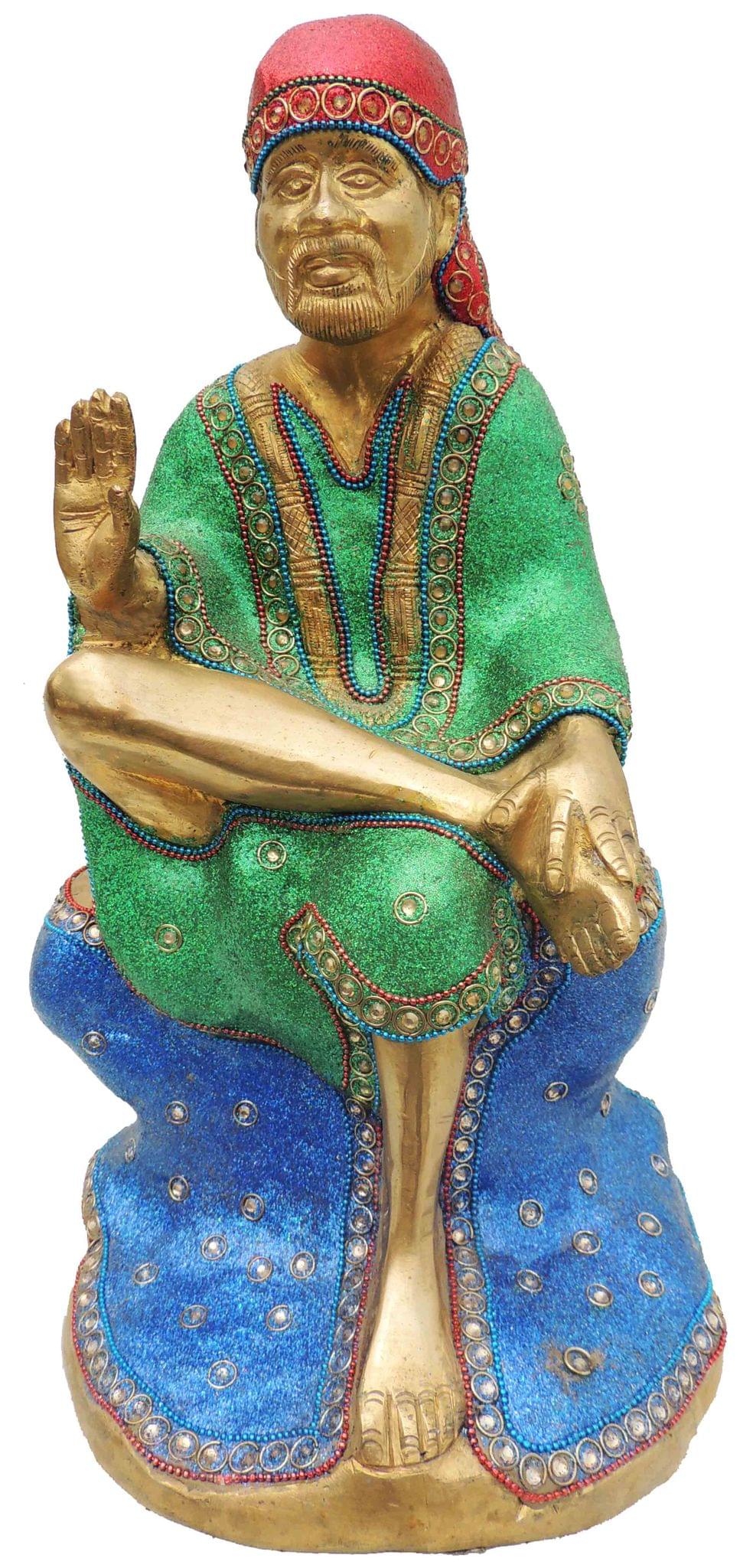Brass Sai Baba — 14"
