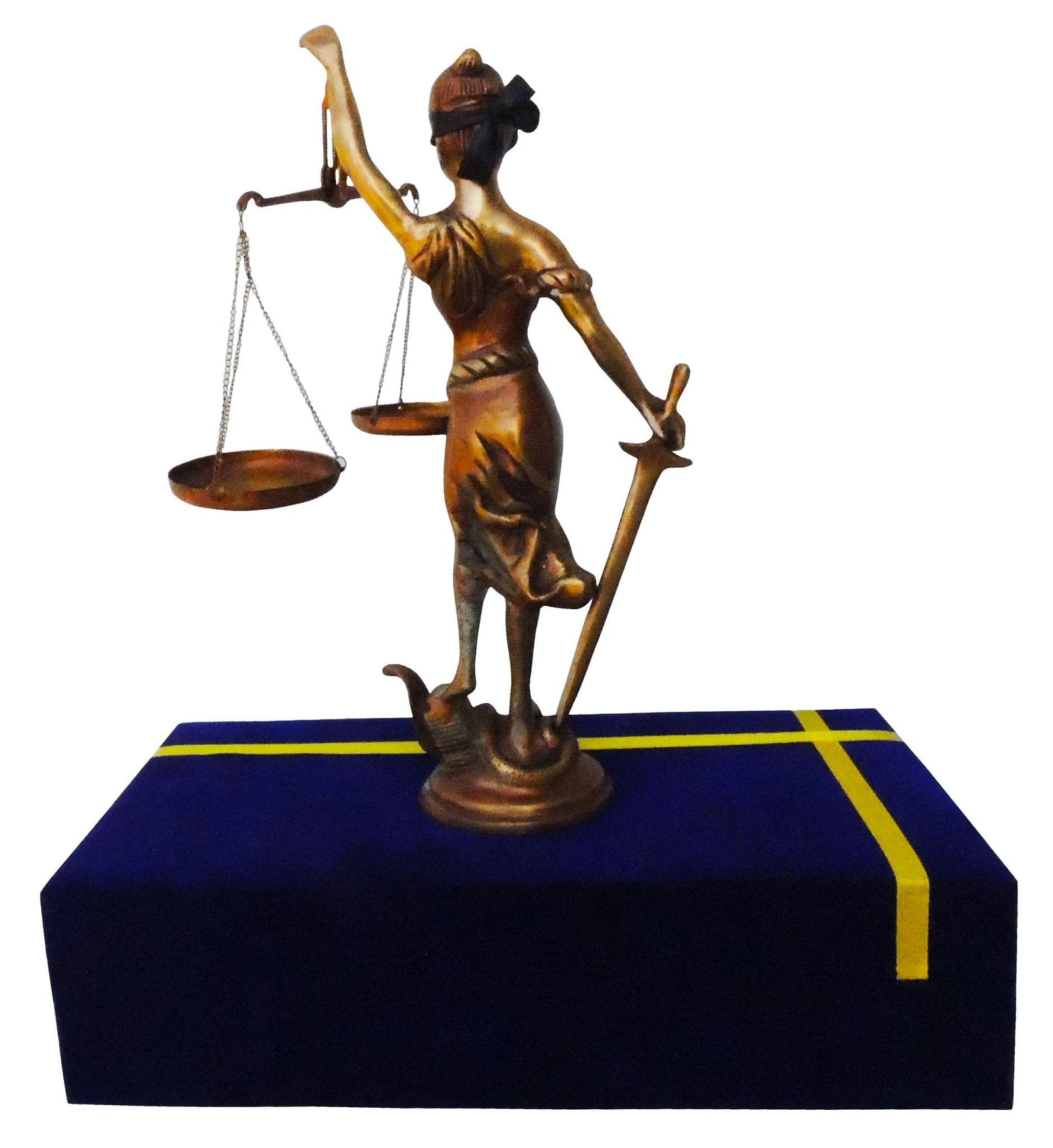 Brass Justice Lady Velvet Box — 14"