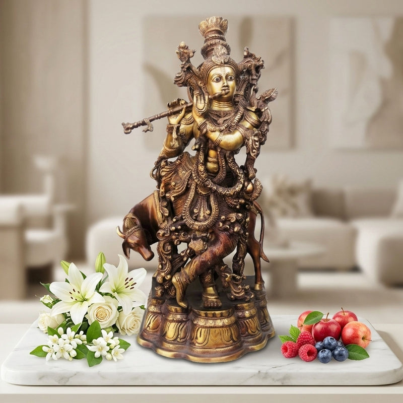 Brass Krishna — 26"