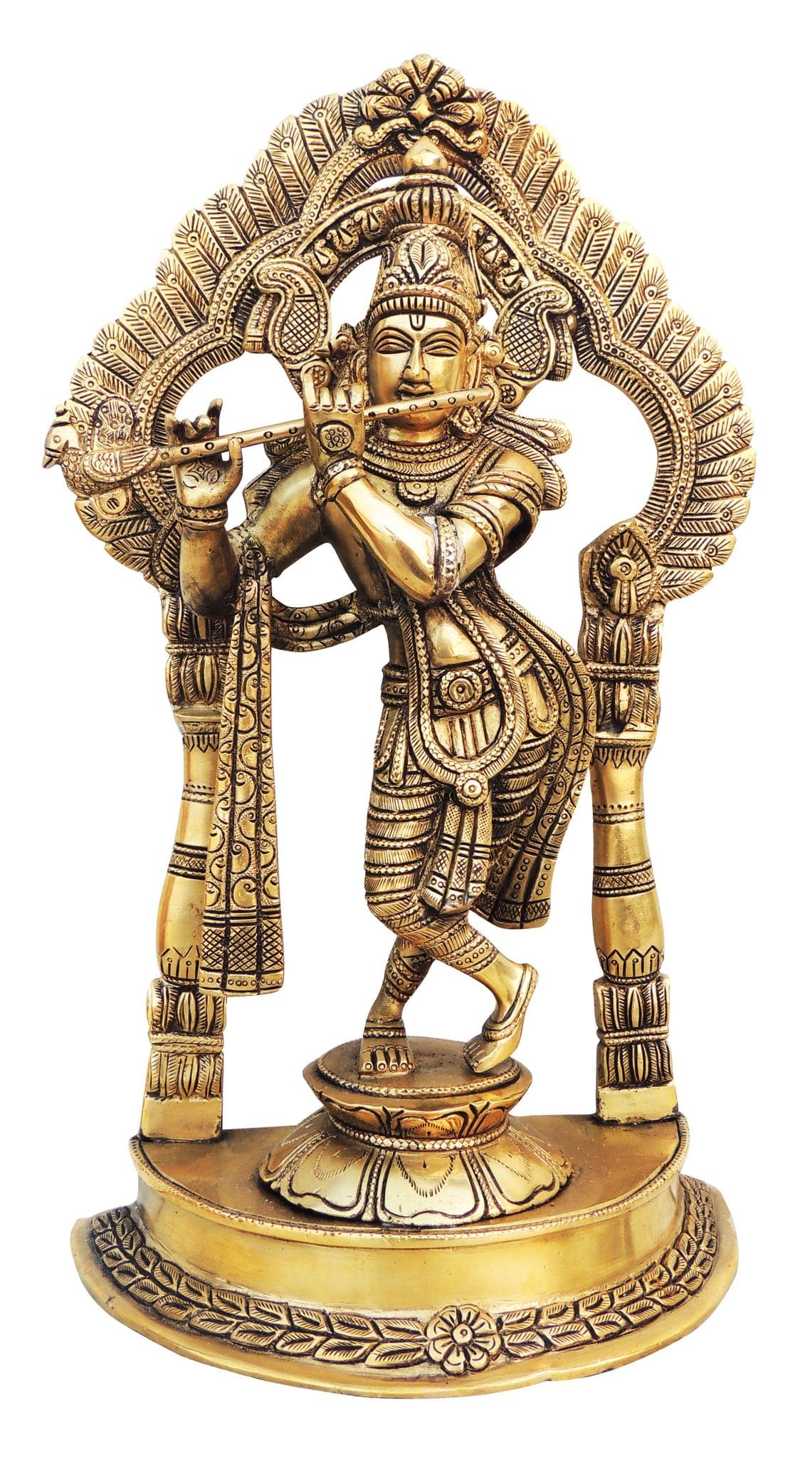 Brass Krishna, Standing