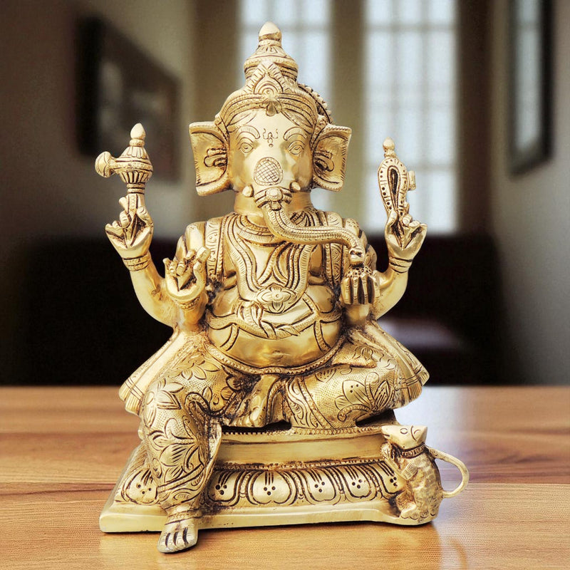 Brass Ganesh — 10.2"