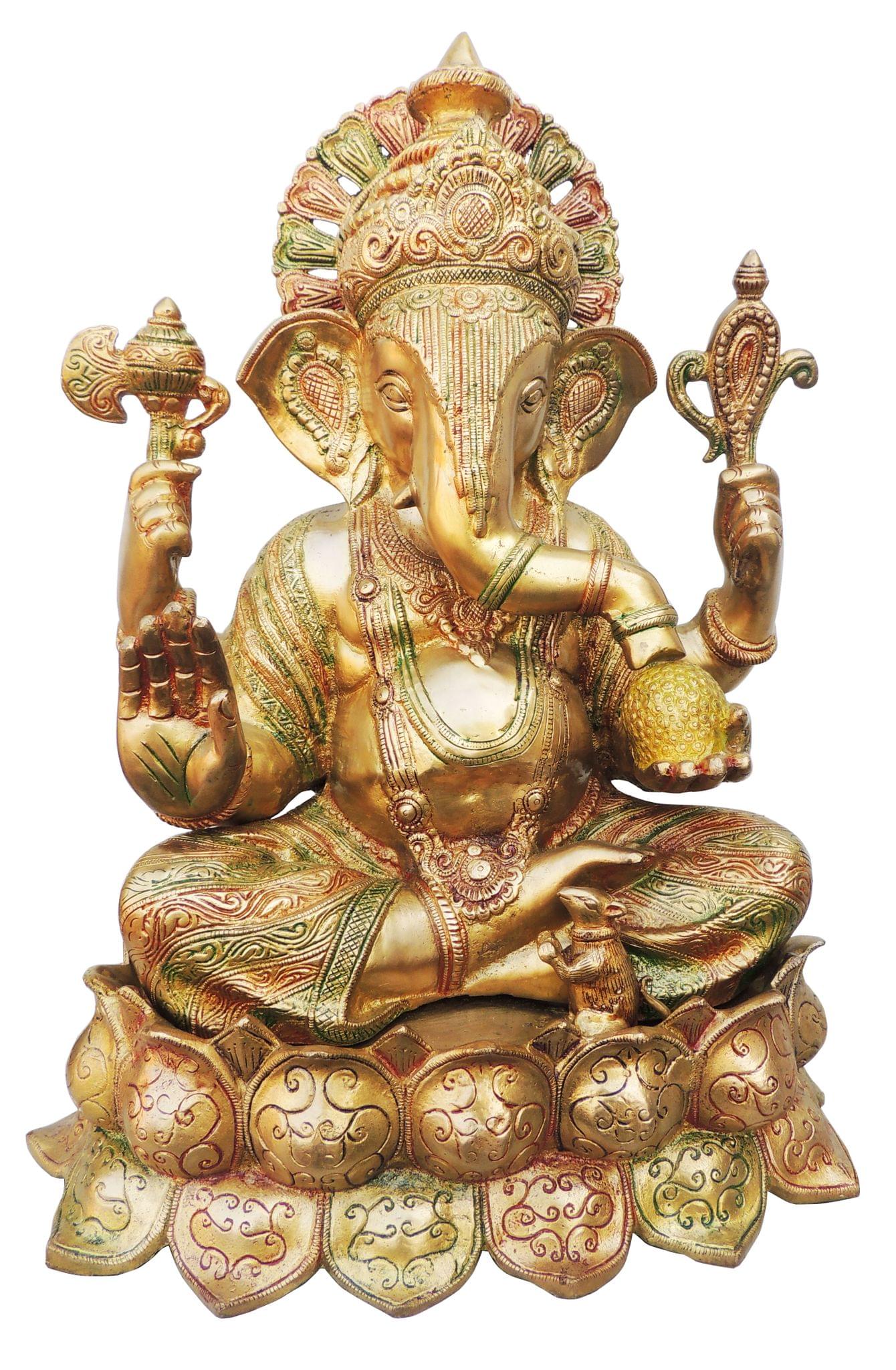 Brass Ganesh — 20.8"