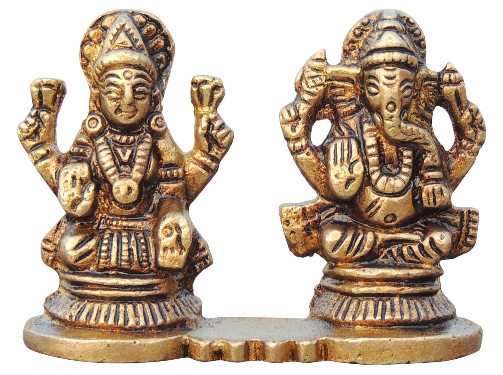 Brass Lakshmi-Ganesh Set — 2"