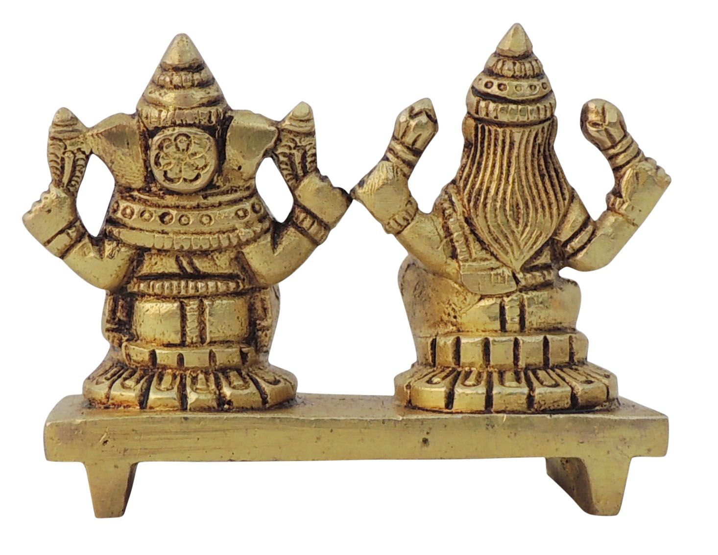 Brass Lakshmi-Ganesh Set — 2.5"