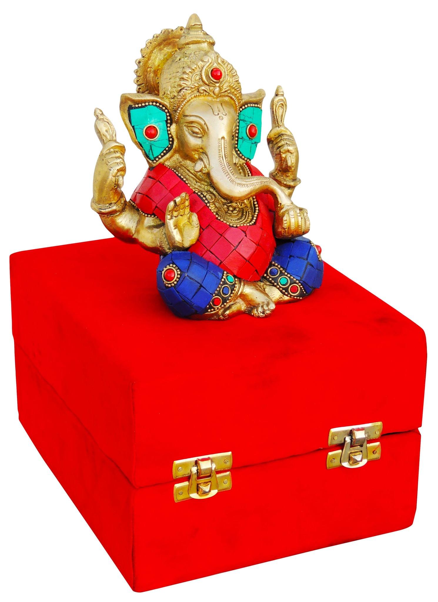 Brass Ganesh — 6"
