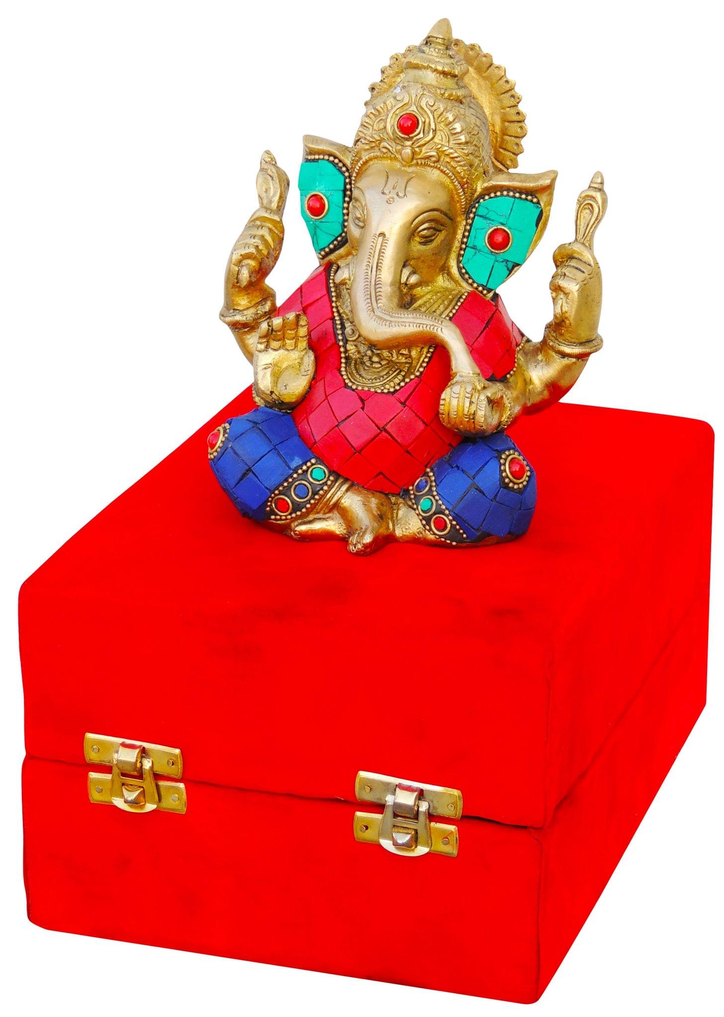 Brass Ganesh — 6"