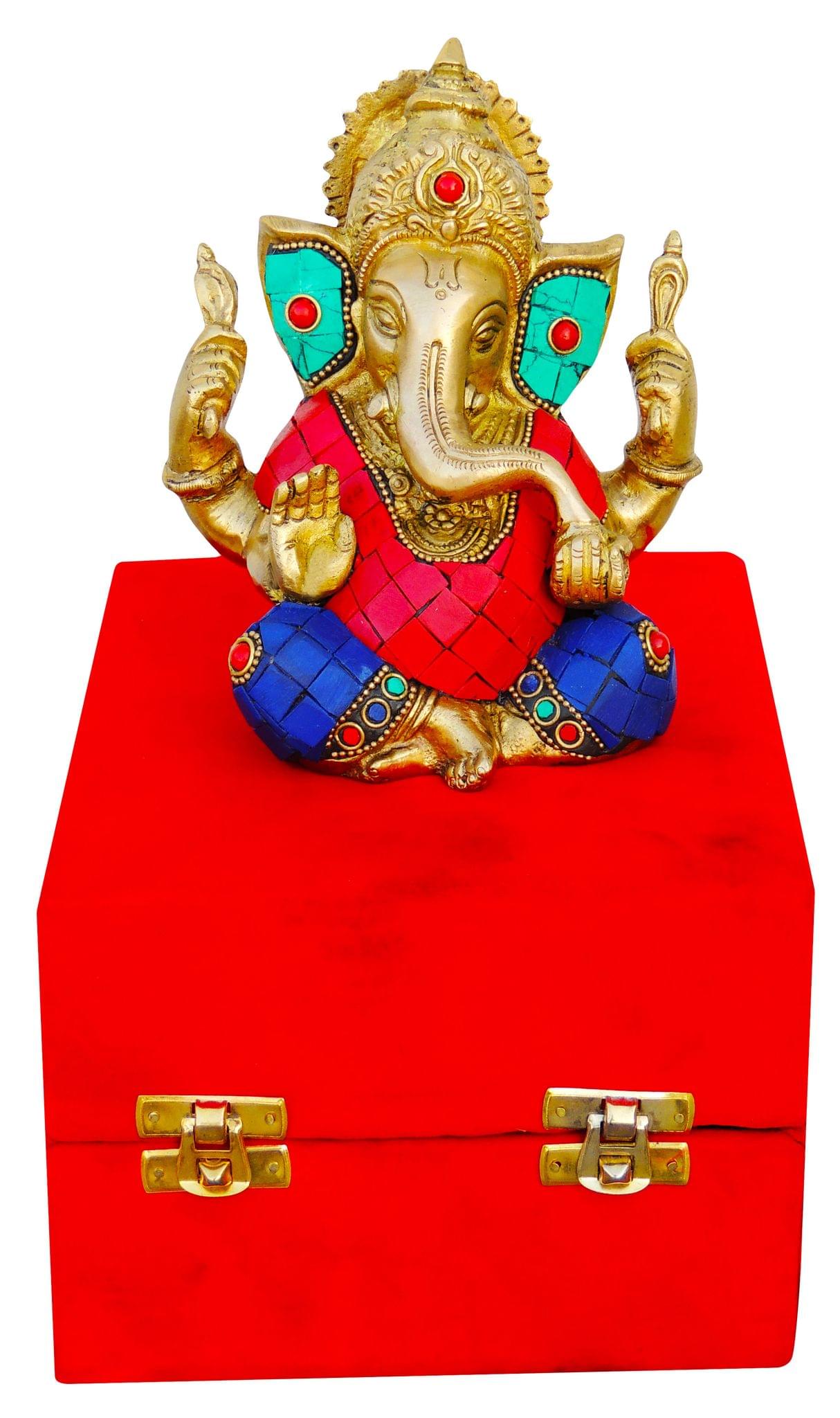 Brass Ganesh — 6"