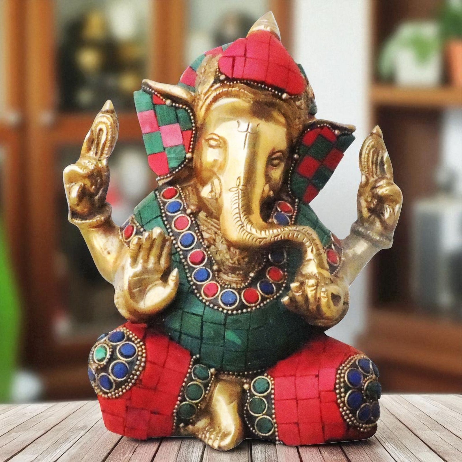 Brass Ganesh — 7"