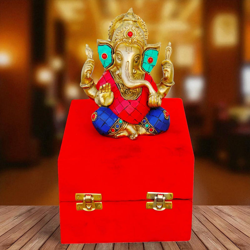 Brass Ganesh — 6"