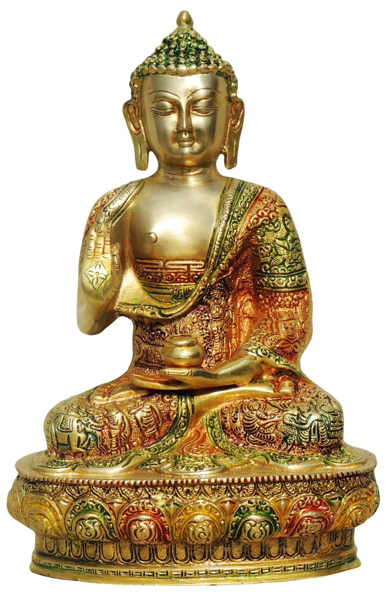 Brass Buddha — 12.5"