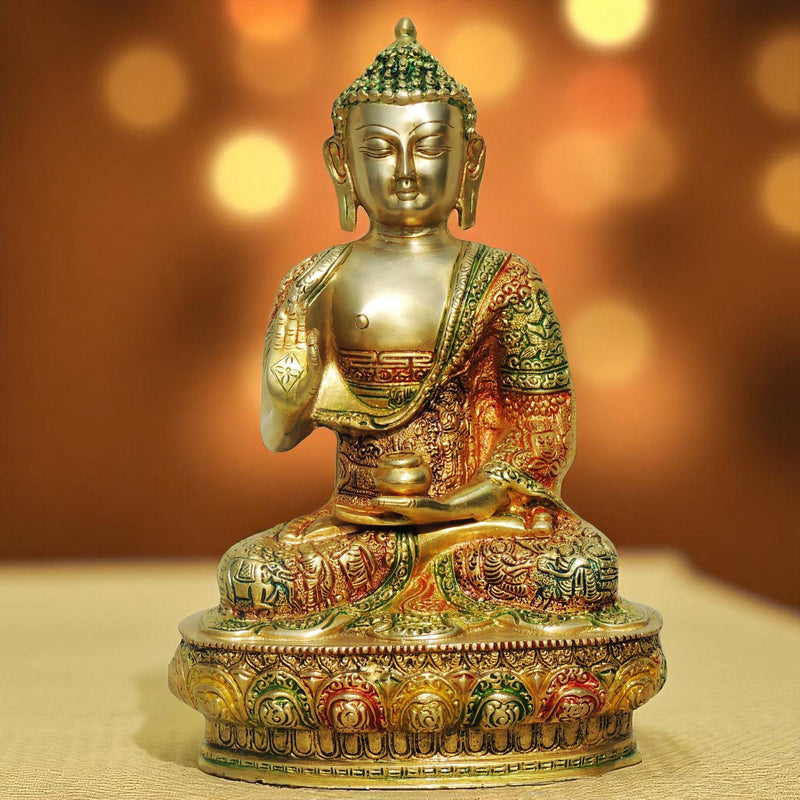 Brass Buddha — 12.5"