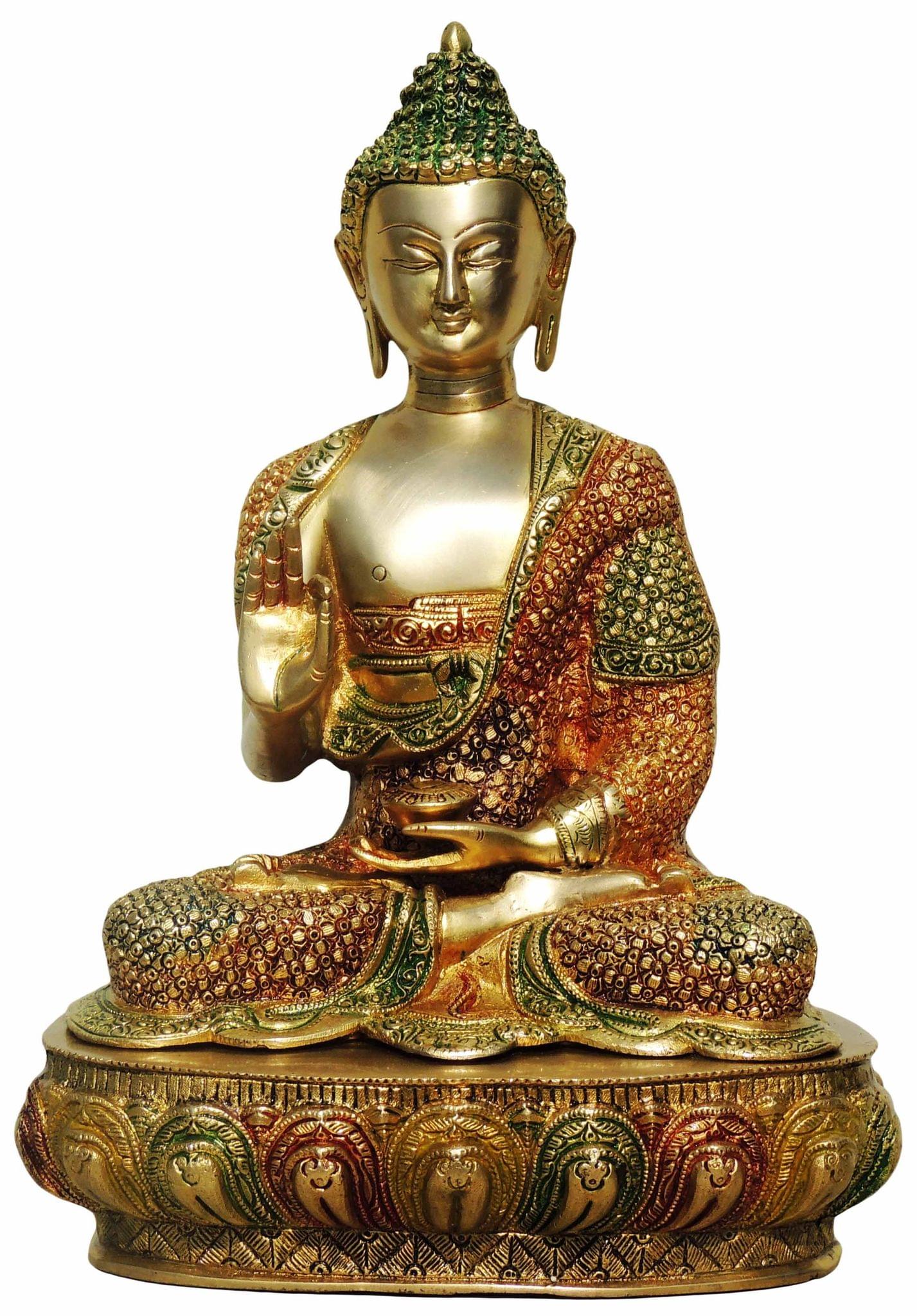 Brass Buddha — 16"