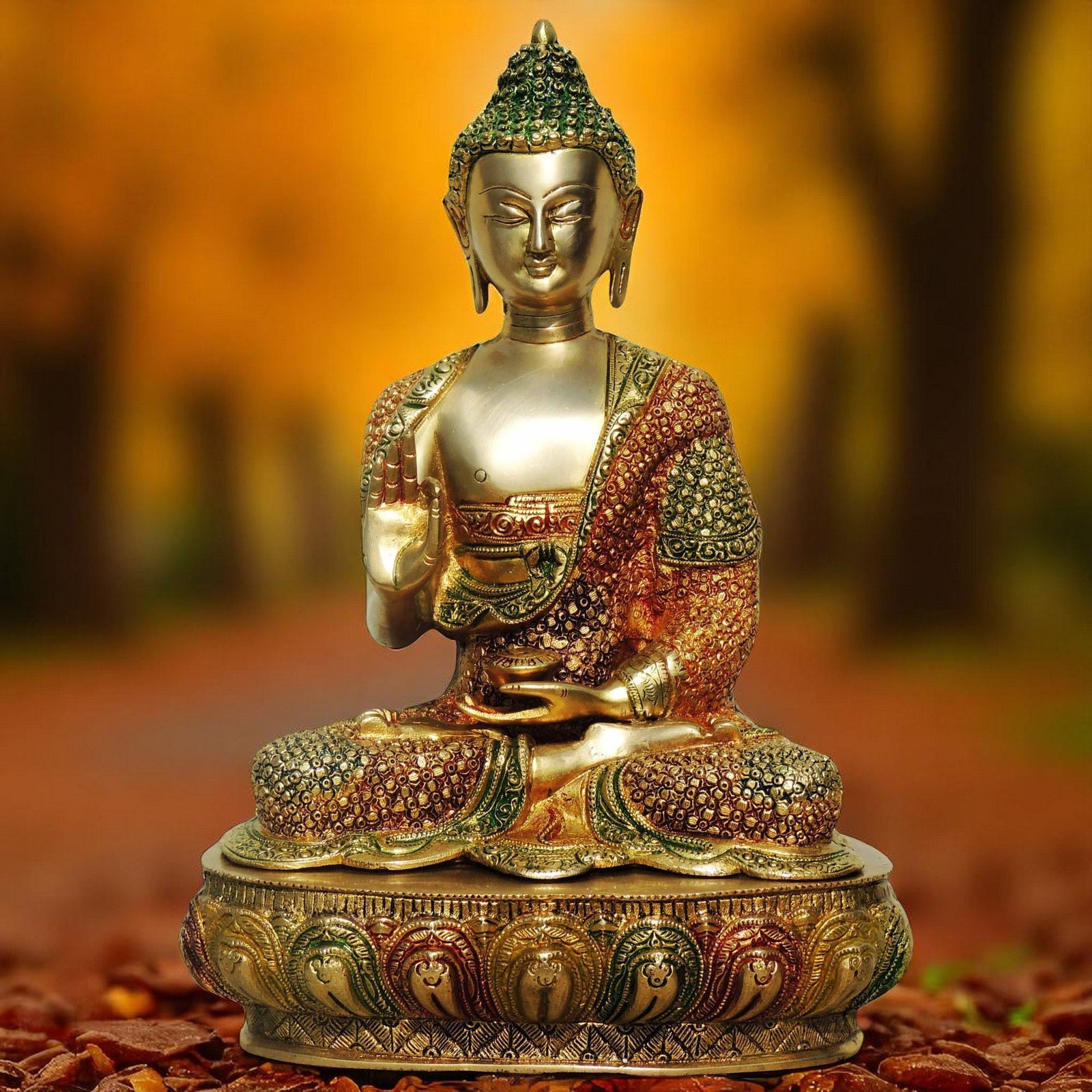 Brass Buddha — 16"