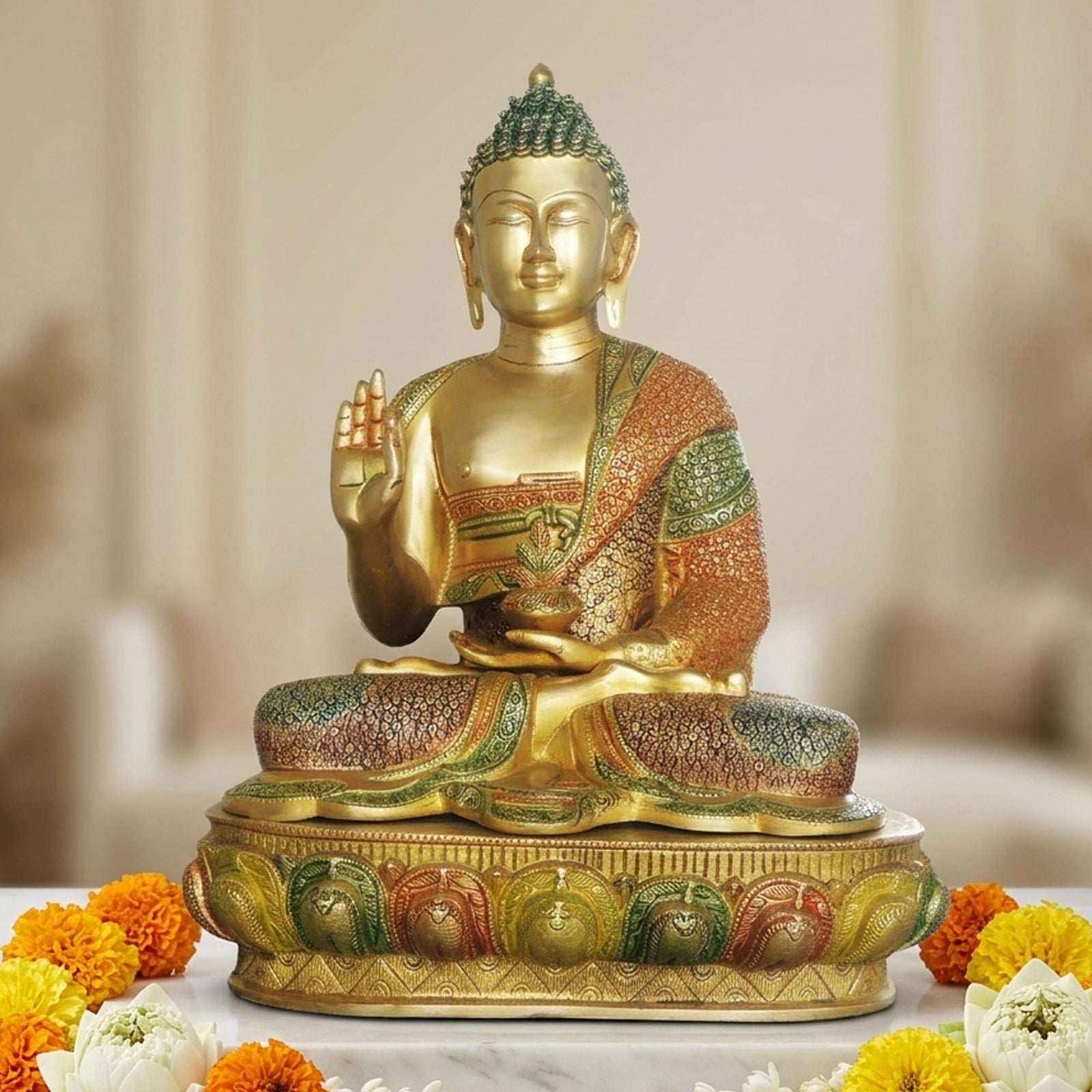 Brass Buddha — 21.5"