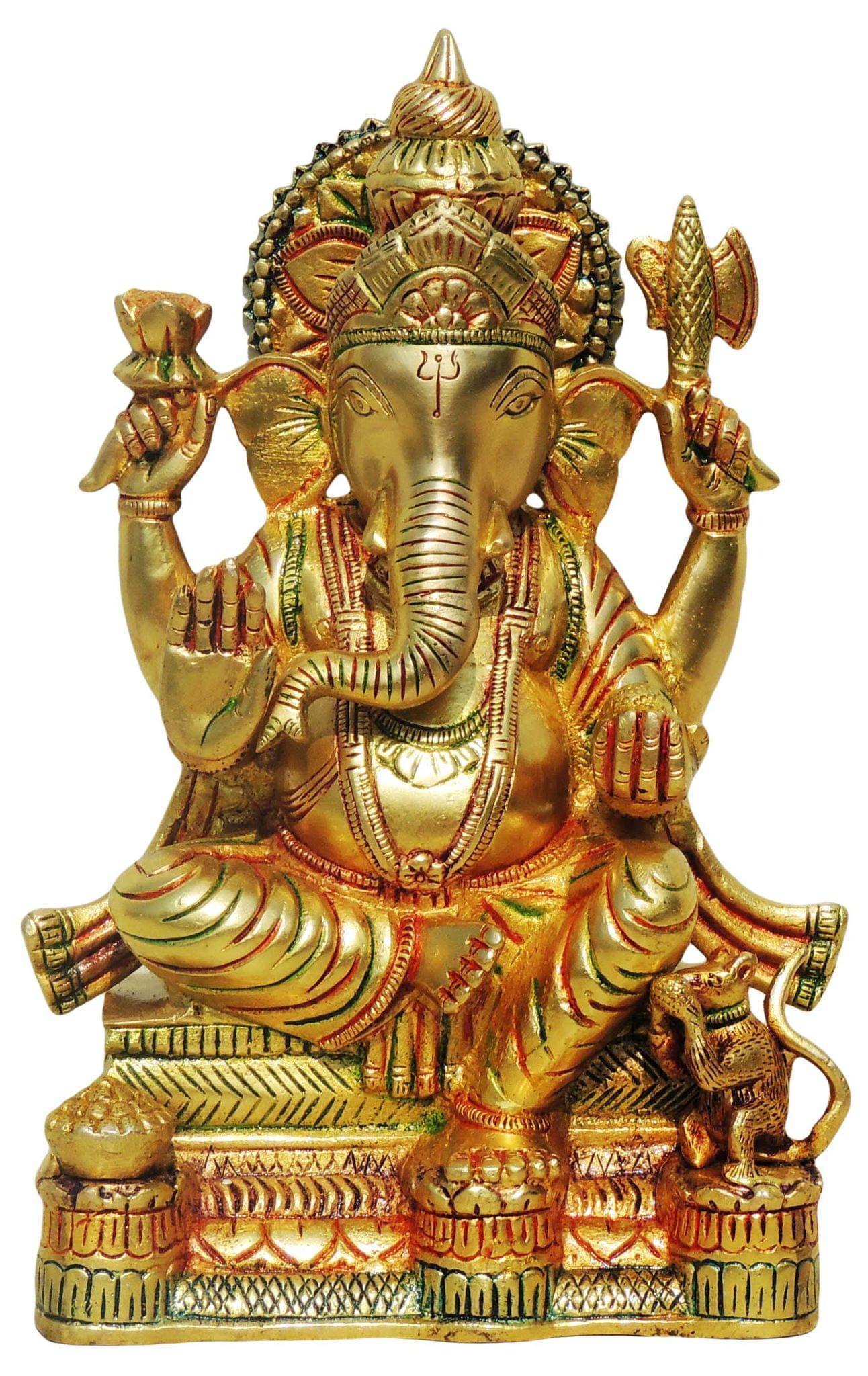 Brass Ganesh — 11"