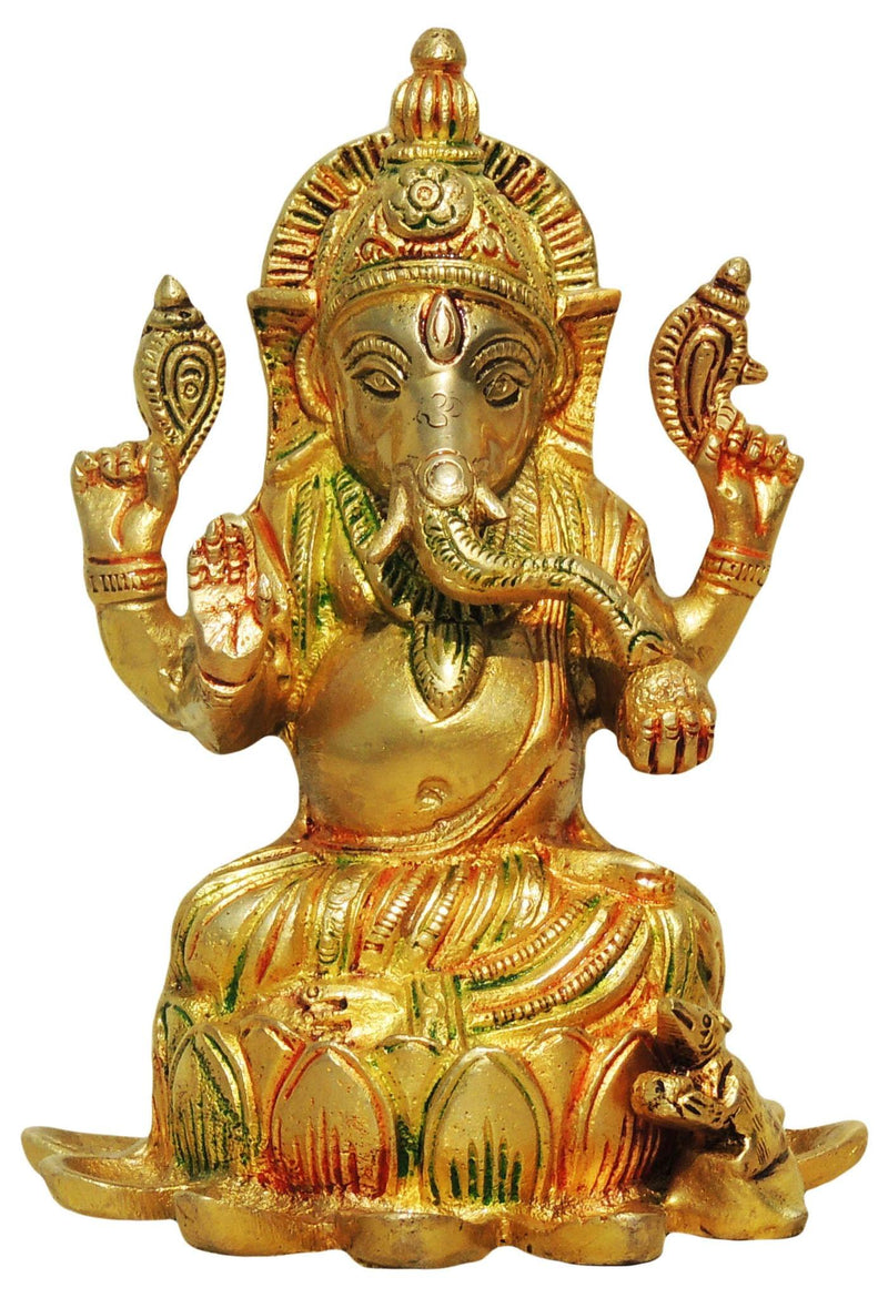 Brass Ganesh — 6.5"