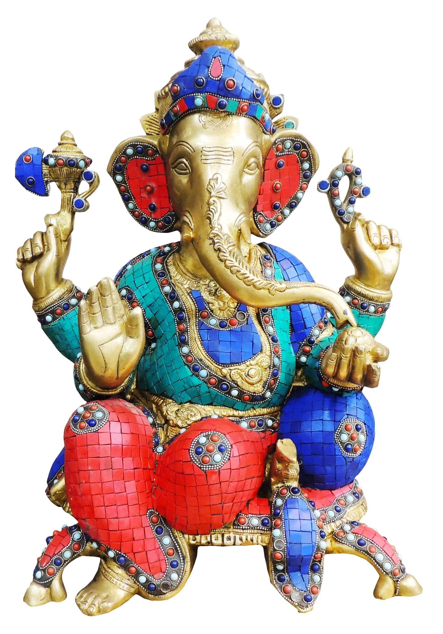Brass Ganesh — 17.7"