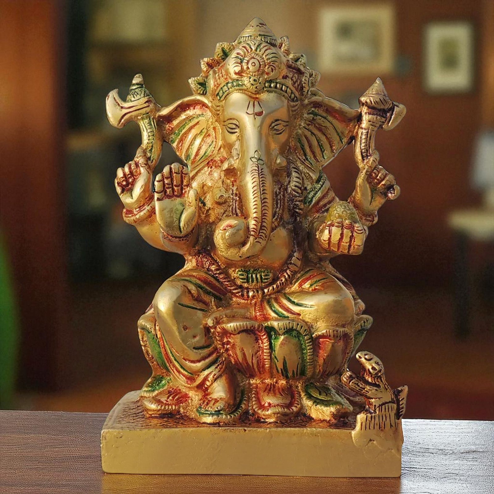 Brass Ganesh — 7"
