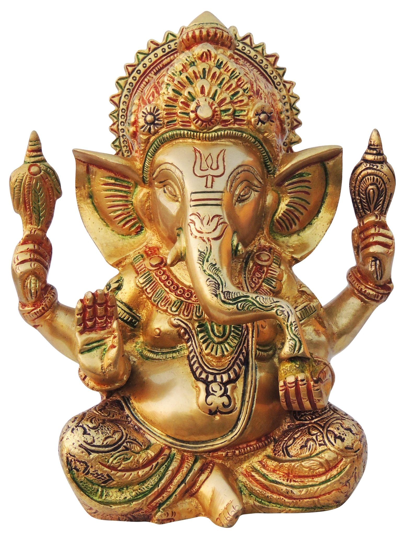 Brass Ganesh — 8.5"