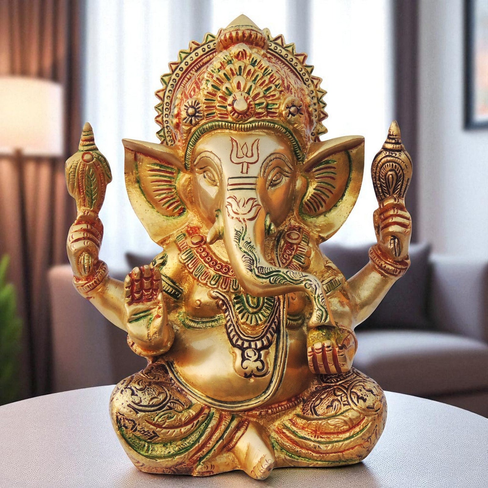 Brass Ganesh — 8.5"