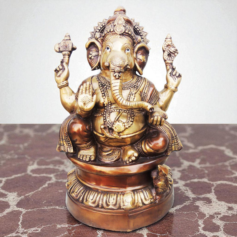 Brass Ganesh — 17.2"