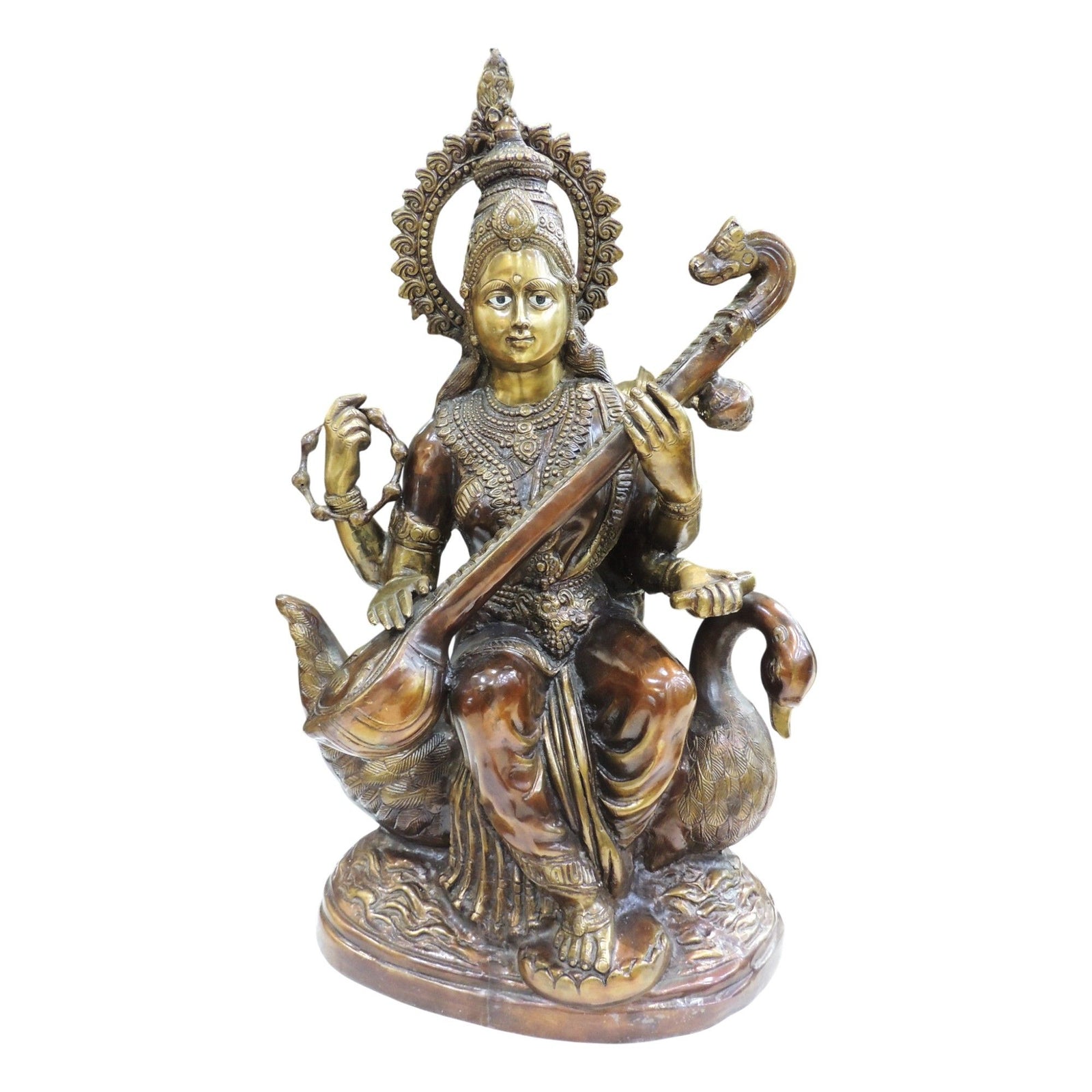 Brass Saraswati — 29"