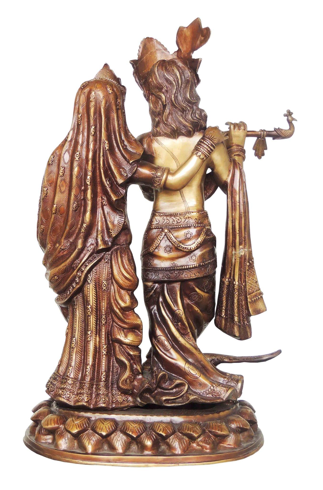 Brass Radha-Krishna — 30"