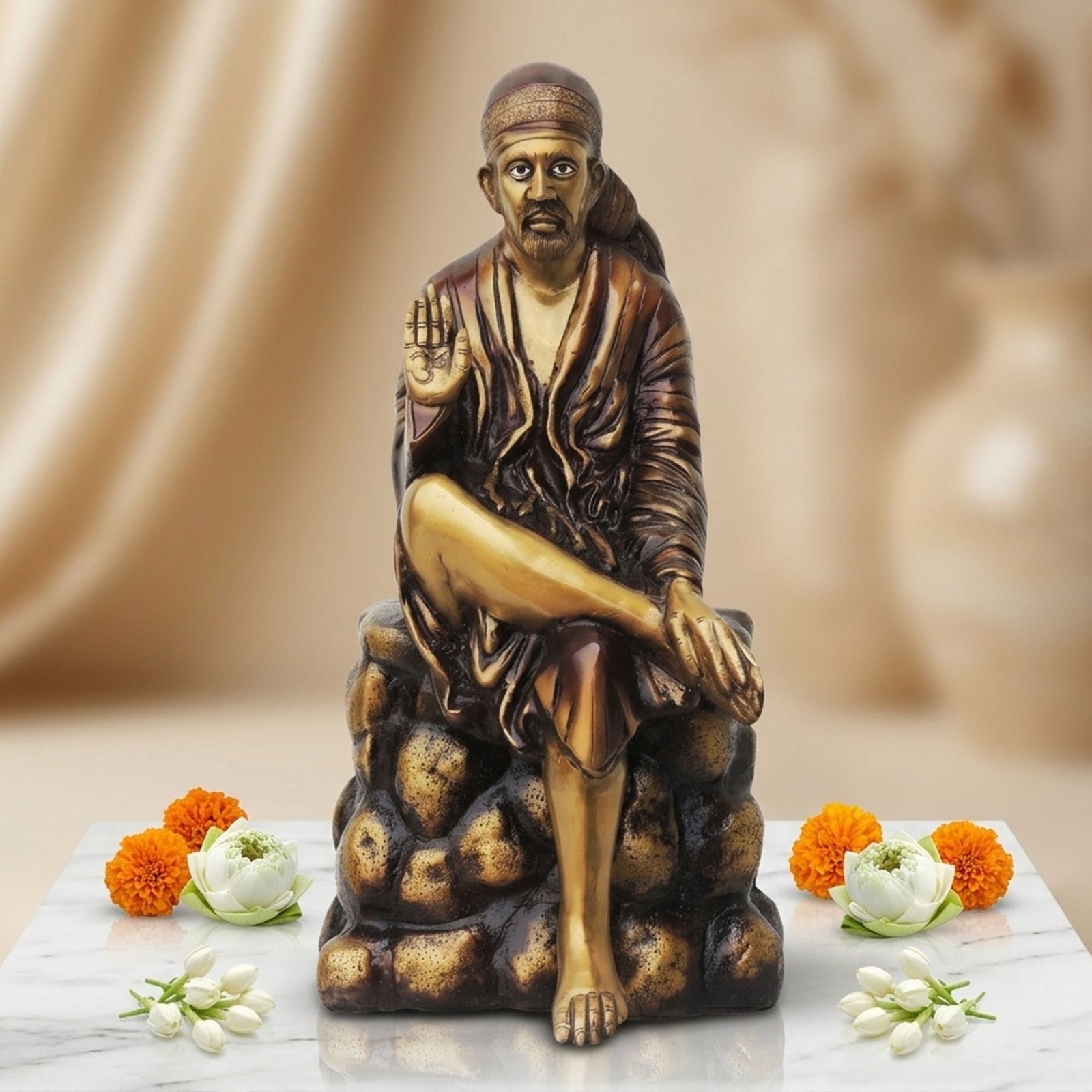 Brass Sai Baba — 21"