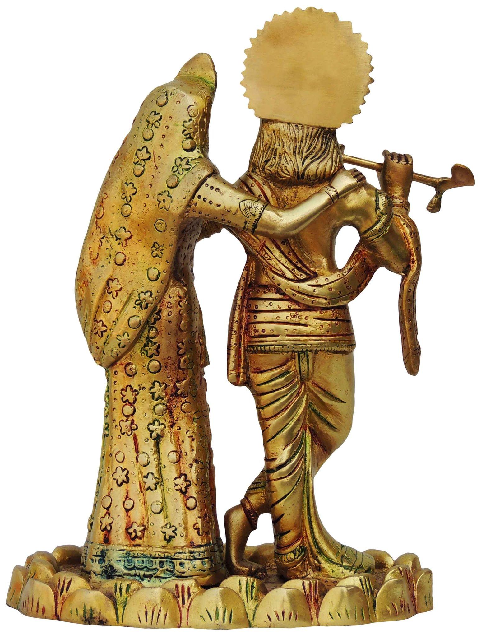 Brass Radha-Krishna