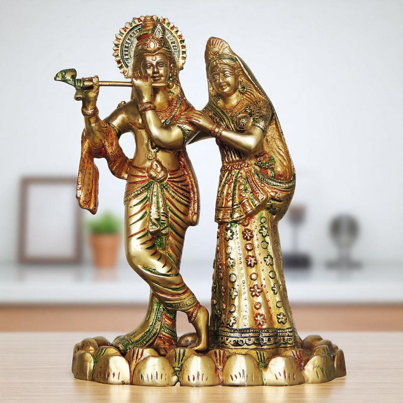 Brass Radha-Krishna