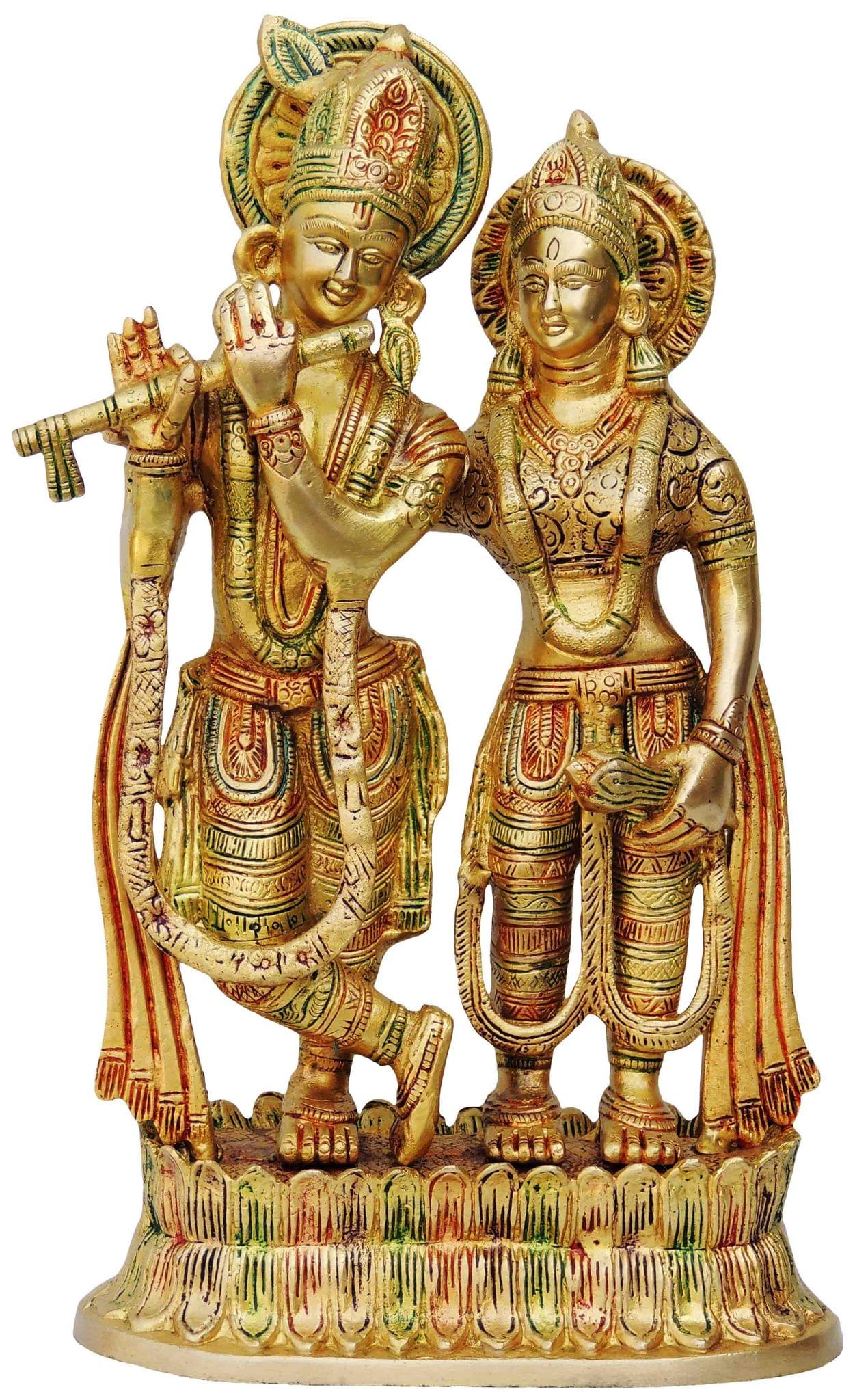 Brass Radha-Krishna