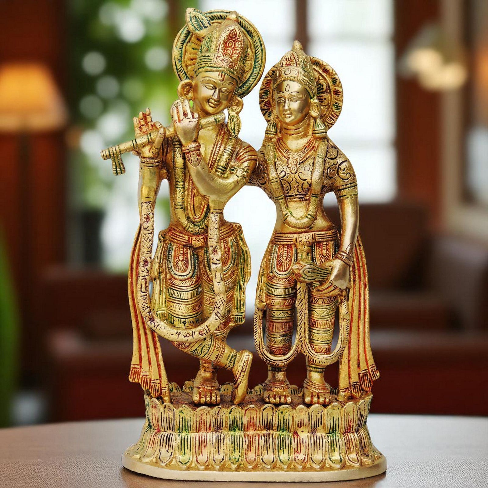 Brass Radha-Krishna