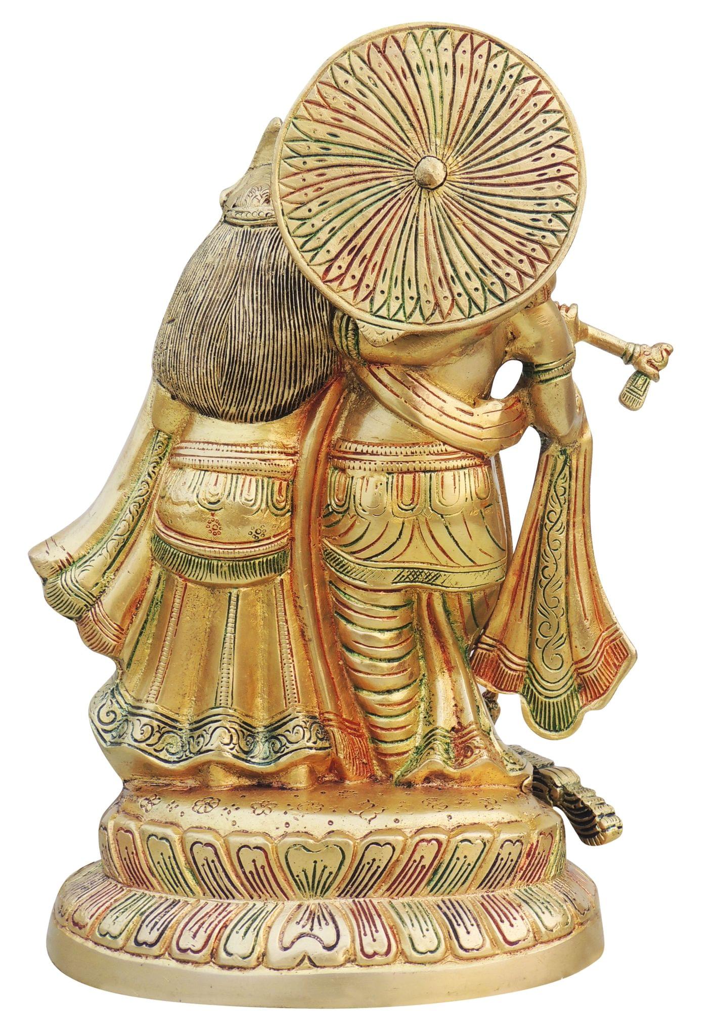 Brass Radha-Krishna — 11.5"
