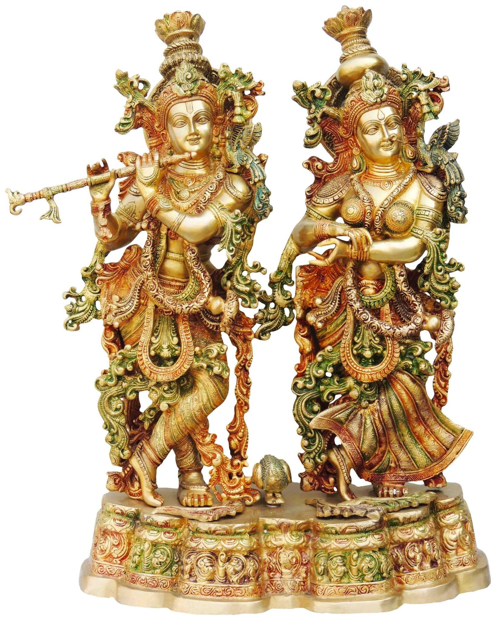 Brass Radha-Krishna — 27"