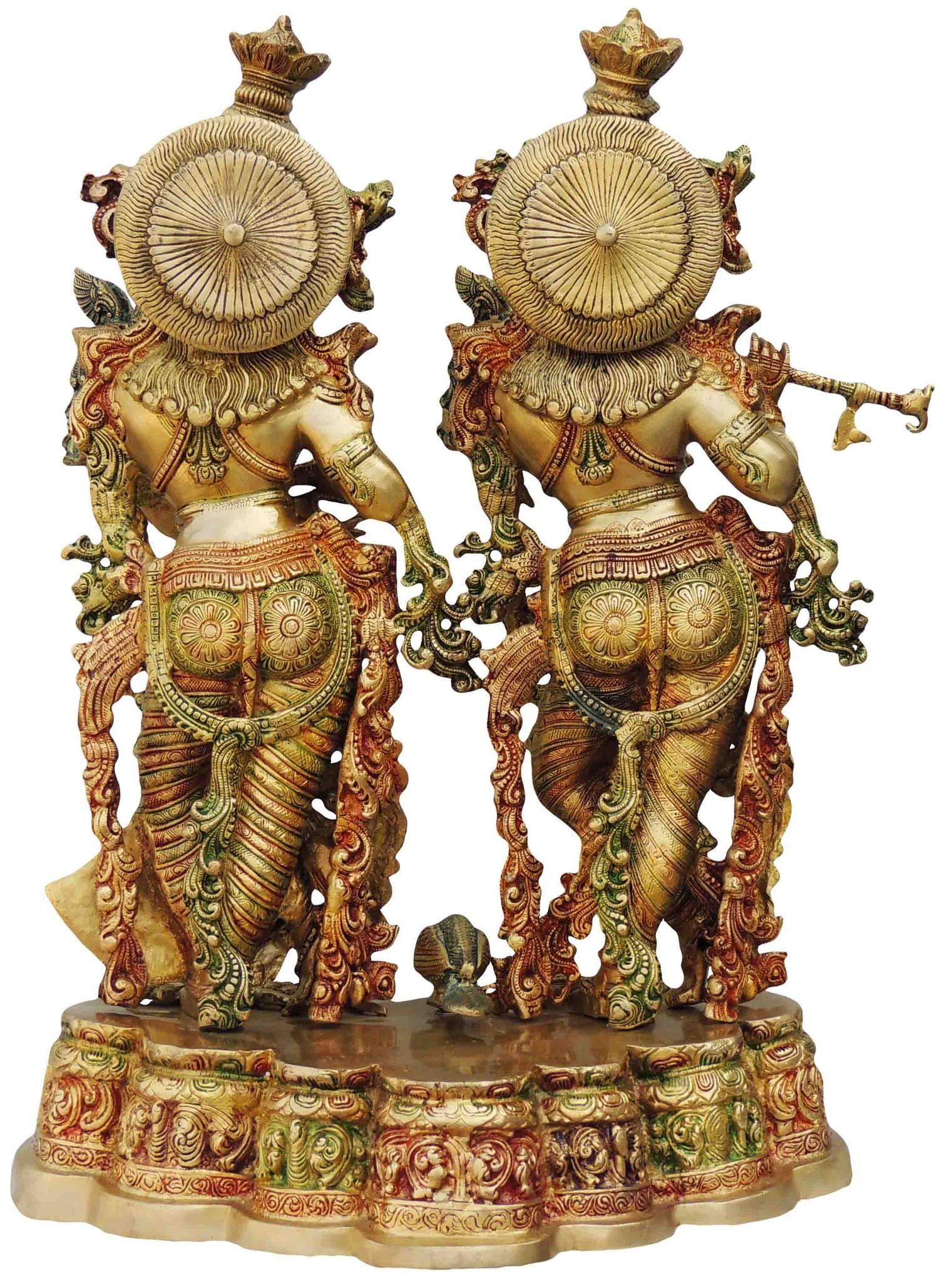 Brass Radha-Krishna — 27"