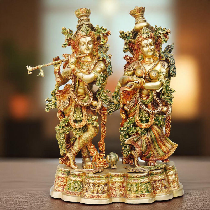 Brass Radha-Krishna — 27"