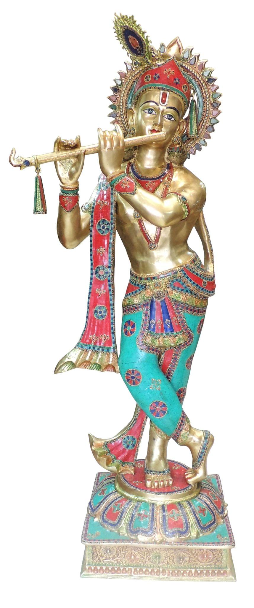 Brass Krishna — 78"