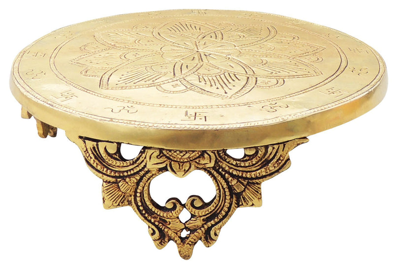 Brass Round Chowki For — 3"