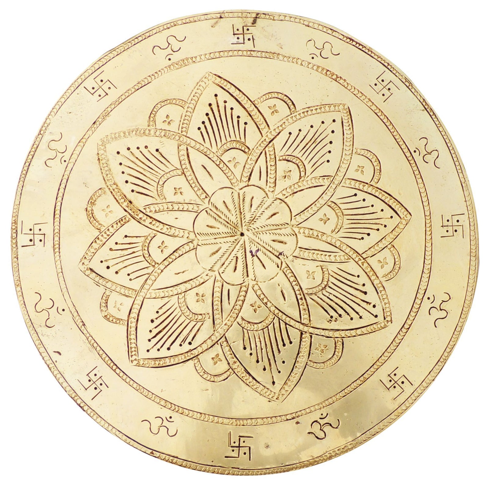 Brass Round Chowki For — 3"