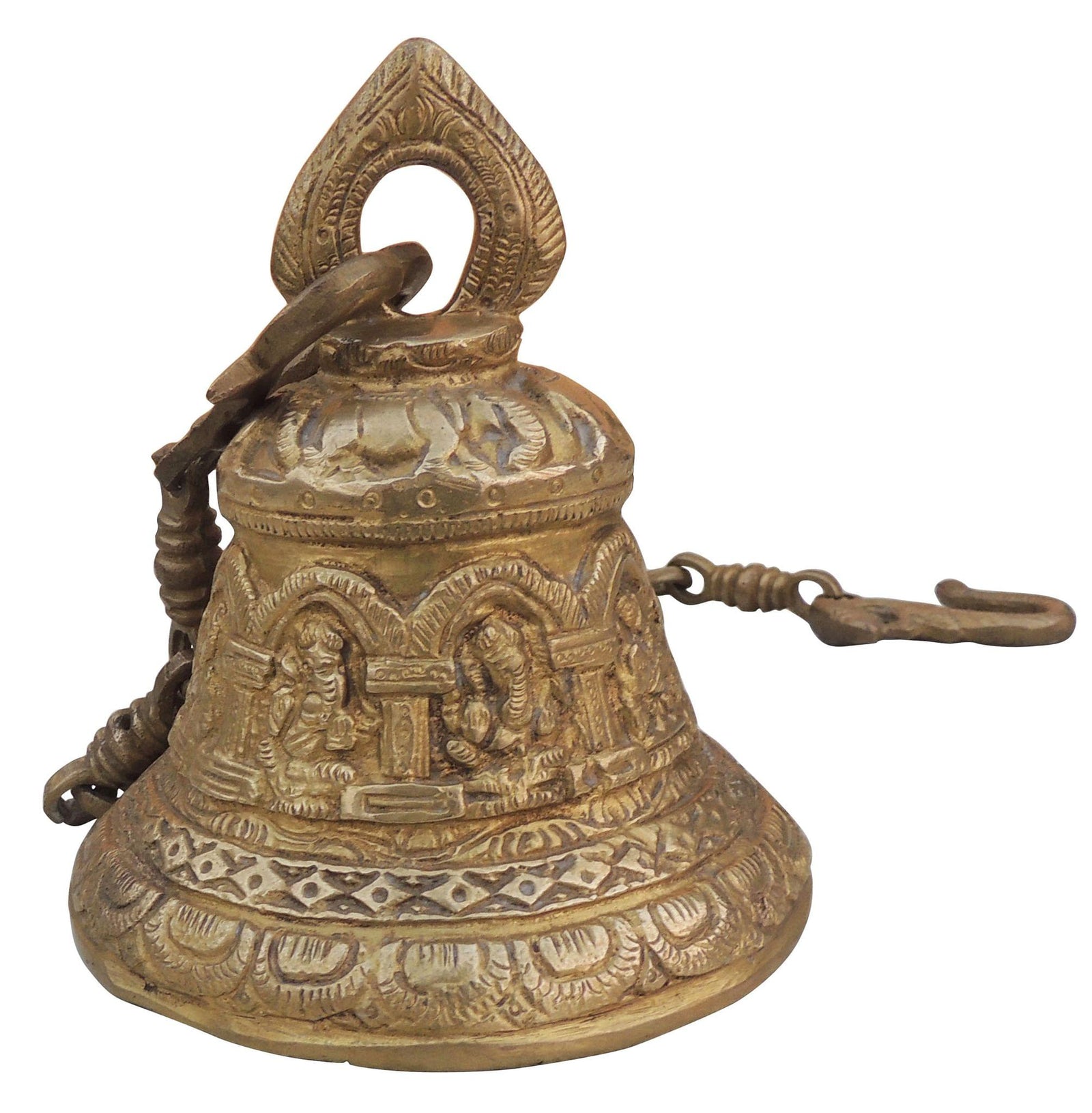 Brass Bell Chain — 6"