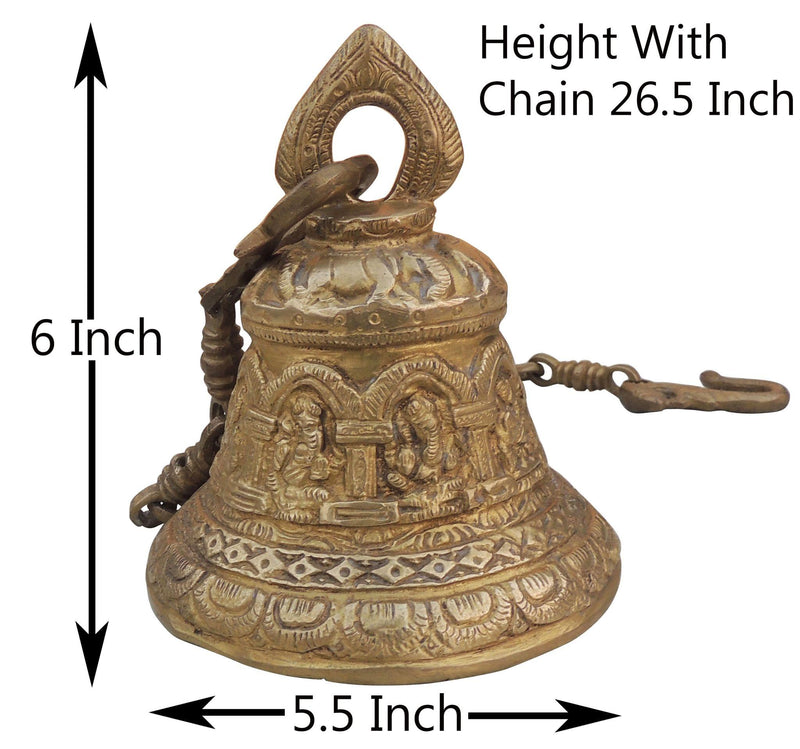 Brass Bell Chain — 6"